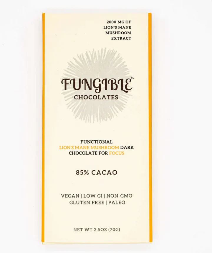 Fungible Chocolates Lion’s Mane Mushroom Dark Chocolate bar 85%